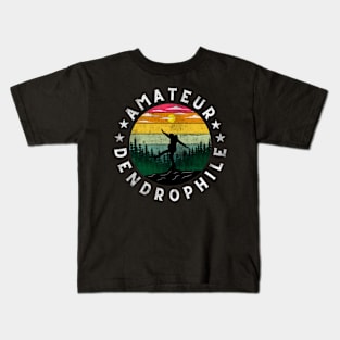 AMATEUR DENDROPHILE - TREE LOVER GRUNGE RETRO Kids T-Shirt